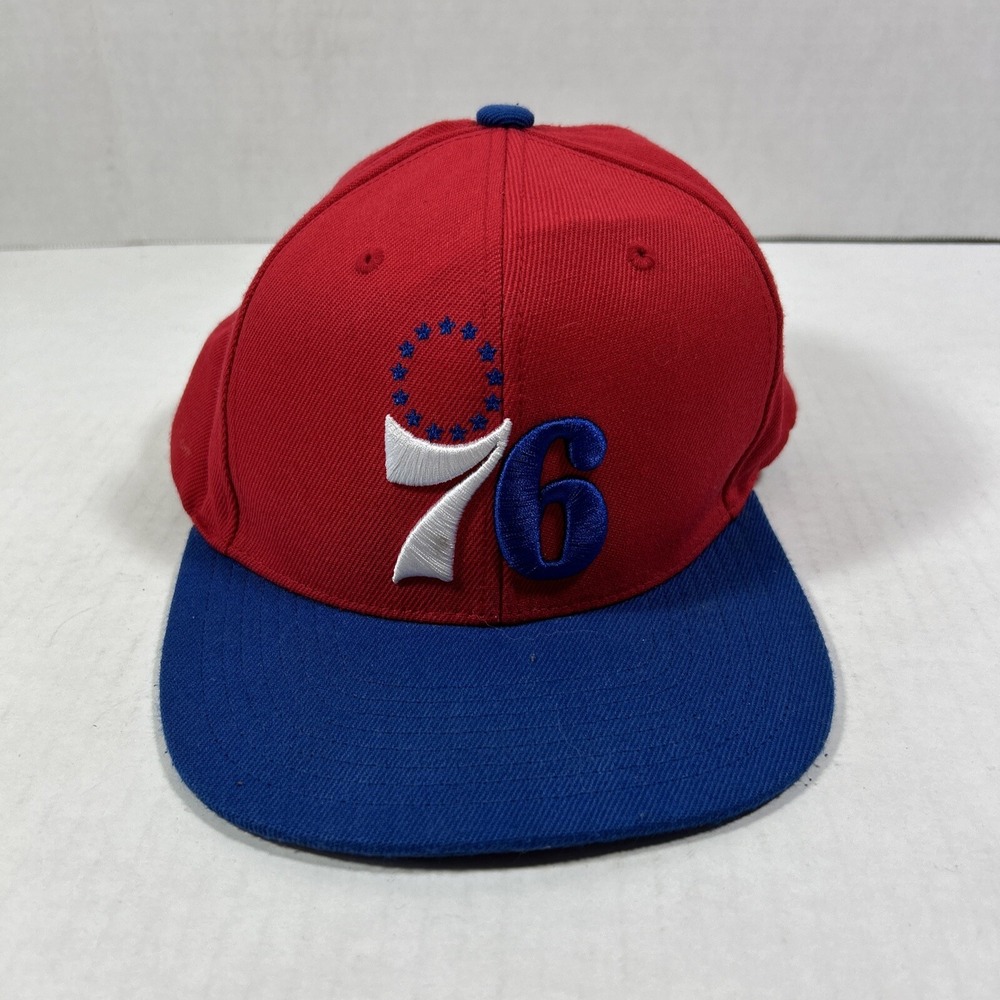 Mitchell & Ness Philadelphia 76ers Royal/Red 2-Tone Adjustable Snapback Hat New